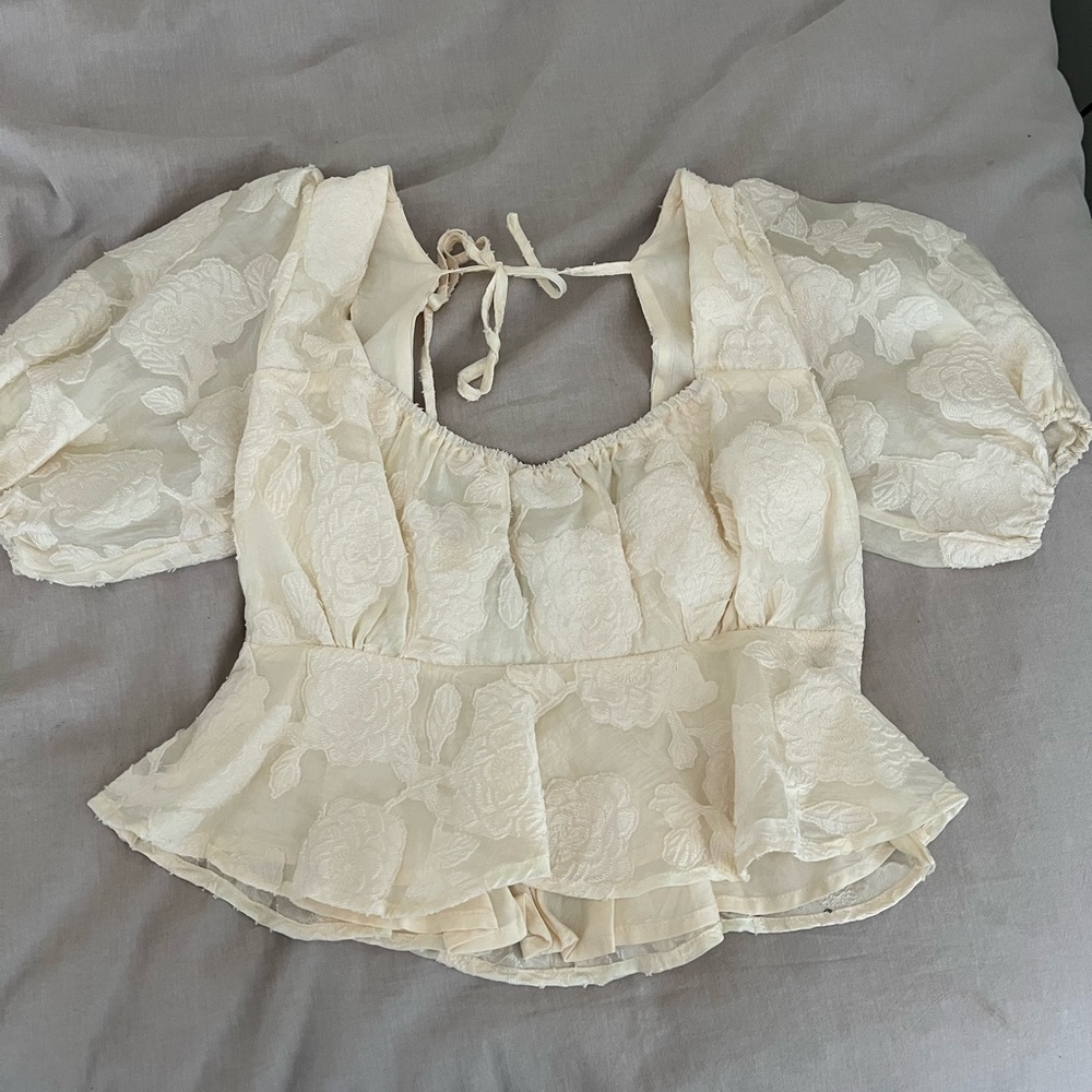Lulus Peplum Blouse - Picture 2 of 6